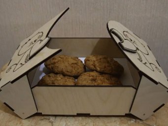 Макет "Коробка для печенья" 0