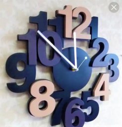 Макет "Современные настенные часы с жирными цифрами" 2