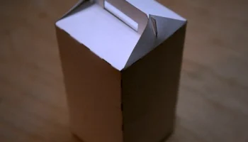 Макет "Двускатная упаковочная коробка шаблон картонной коробки"