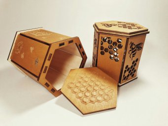 Макет "Коробка для банки меда" 0
