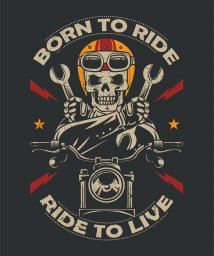 Макет "Мотопринт Born to ride" 0