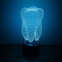 Макет "Зуб 3d светодиодный ночной светильник" 0