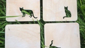 Макет "Деревянные подставки для кошек"