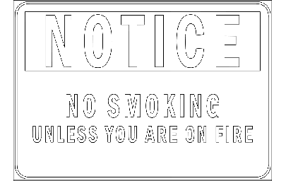 Макет "Уведомление о запрете курения" 0