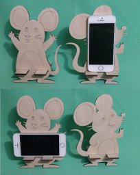 Макет "Мышь держатель для мобильного телефона креативный шаблон" 0