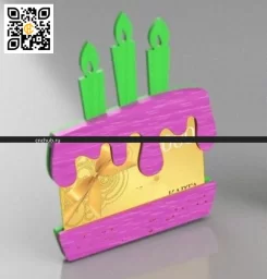 "Держатель для открытки в виде торта на день рождения" VM-657688808 0