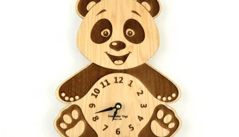 Часы панда 3d пазл