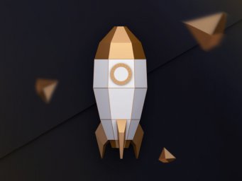 Макет "Cohete espacial papercraft" 0