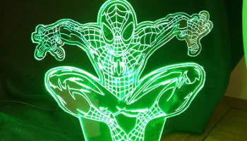 Макет "Иллюзорная лампа Spiderman 3d"