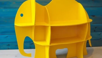Макет "Мебель для детской детской комнаты слон полка для книг"