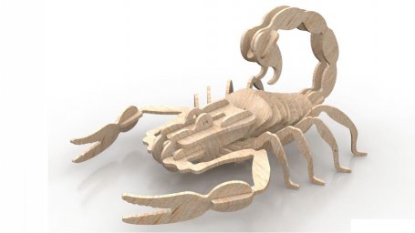 Макет "Скорпион древесное насекомое 3d пазл 6мм" #3897000919 0