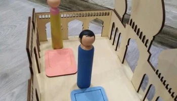 Макет "Мечеть игрушка масджид игровой дом мусульманские дети учатся молитва салах дети исламская игр