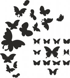 Силуэт бабочки векторное искусство 0