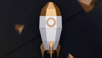 Макет "Cohete espacial papercraft"