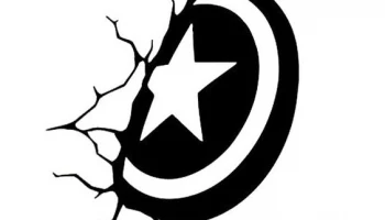 Макет "Капитан Америка щит наклейка на стену наклейка мститель"