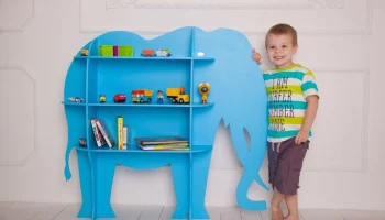 Макет "Деревянный слон полка полка мебель для детской комнаты"