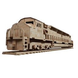 Макет "Тепловоз деревянный поезд двигатель игрушечный поезд" 0