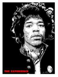 Макет "Настенное украшение с гравировкой Jimi Hendrix" 0