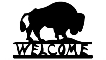 Mock-up "Greeting the buffalo"