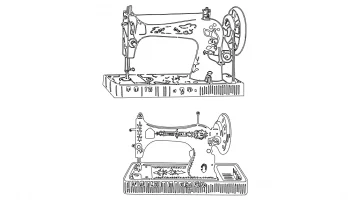 Макет "Старинная швейная машинка"