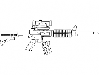 Макет "Ar-15 пистолет" 0