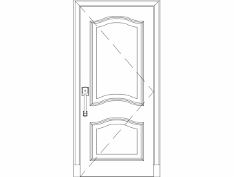 Макет "Дизайн деревянной одностворчатой двери" 0