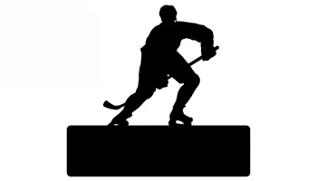 Mock-up "Hockey player with a sign" #1204066241
