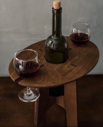 Макет "Держатель для вина винный стол для двоих подарок для пары" 2
