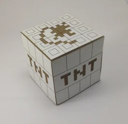 Макет "Картонные блоки Minecraft" 1