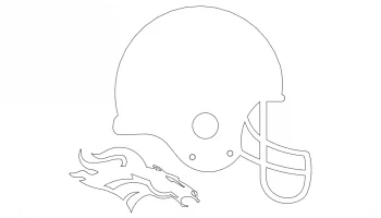 Mockup of the "Denver Broncos Helmet 3d"
