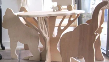 Макет "Деревянные животные фанерные конструкции мебели"