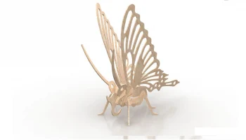 Макет "Бабочка 3d деревянный пазл 1,5 мм"