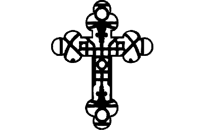Макет "Декоративный христианский крест" 0