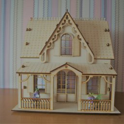Деревянная модель дома 0