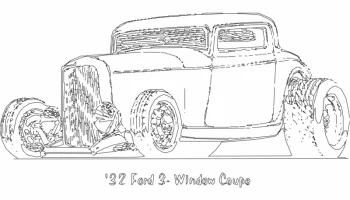 Макет "32 форд 3 окна купе"