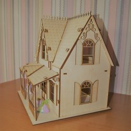 Деревянная модель дома 1
