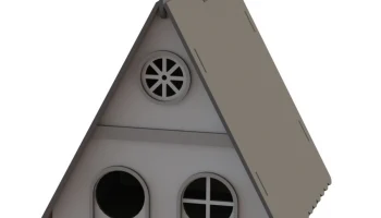 Макет "Деревянный домик для птиц гнездовой ящик дом для птиц убежище"