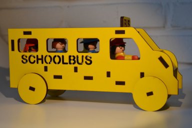 Макет "Деревянная игрушка школьный автобус" 1