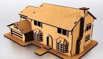 Макет "Деревянная модель дома Симпсонов"
