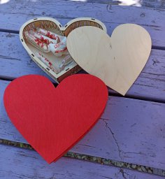 Макет "Коробка любви в форме сердца коробка для шоколада" 2