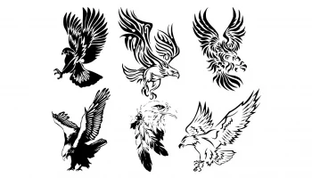 Макет "Удивительные племенные татуировки орла"