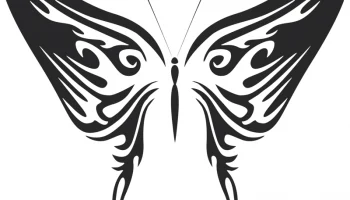 Макет "Бабочка векторная иллюстрация" #168785782
