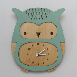 Макет "Настенные часы с милой совой для детской комнаты" 0