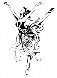 Макет "Балерина женщина танцовщица" 0