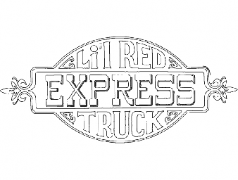 Макет "Наклейка на грузовик Lil Red Express" 0
