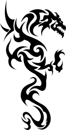 Макет "Племенная татуировка дракона вектор" #5132137680 0