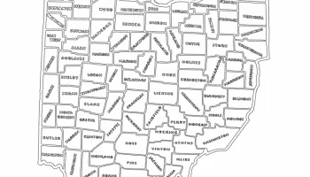 Макет "Транспортная карта штата Огайо"