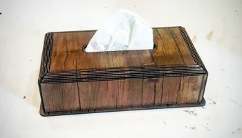 Макет "Деревянный держатель крышки коробки для салфеток"