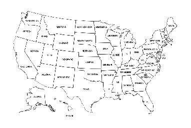 Layout Map of the US states 0