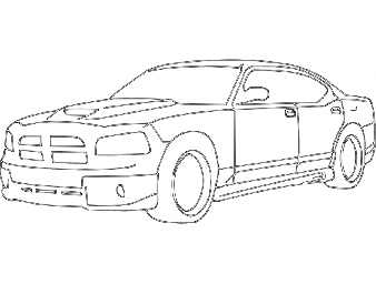 Макет "Dodge charger" 0